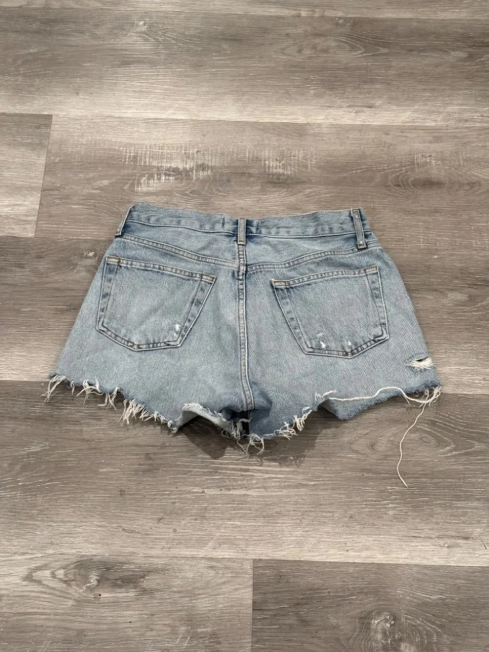Agolde Parker High Rise Cutoff Distressed Denim Shorts Swapmeet Womens 24